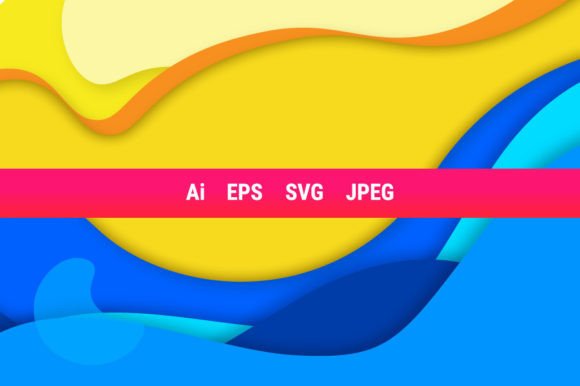Abstrack Background Blue Yellow Design Asset
