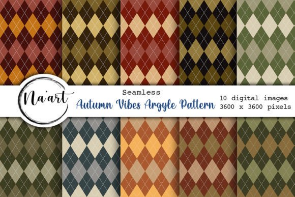 Autumn Fall Vibes Argyle Pattern
