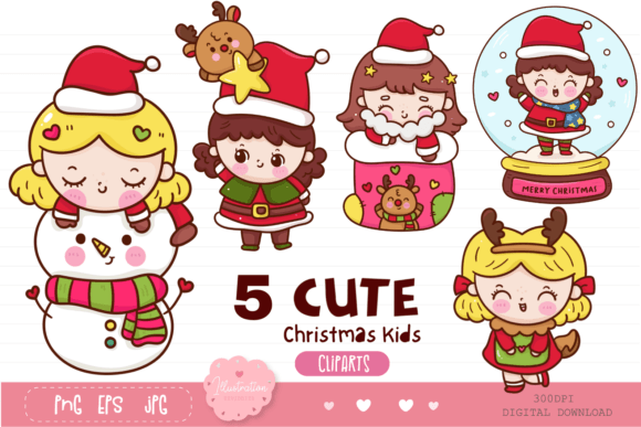 Christmas Cartoon Character Kawaii X Mas: A Festive Fusion for Modern Creators and Designers