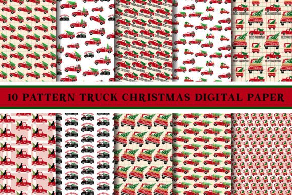 Christmas Truck Digital Paper Pattern: A Versatile Resource for Creative Projects