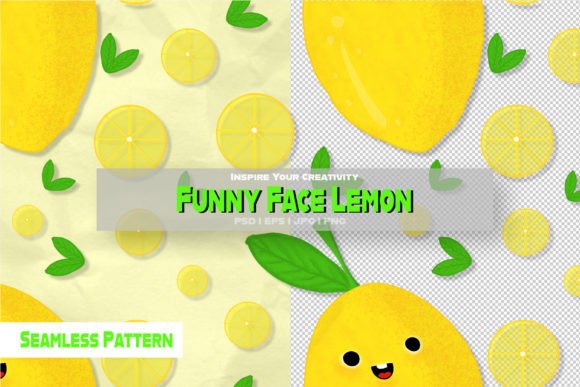 Funny Face Lemon Seamless Pattern: A Playful Solution for Creative Projects