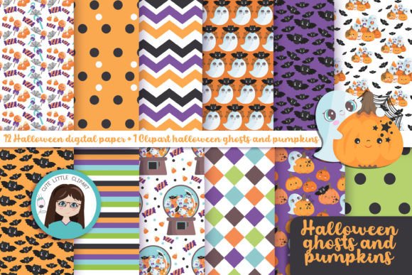 Ghosts and Pumkins Digital Paper