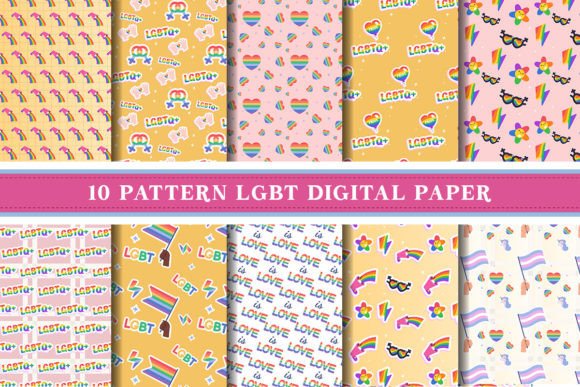 LGBT Pattern Digital Paper
