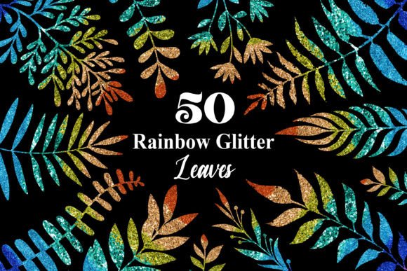 Rainbow Glitter Leaves Bundle: A Versatile Tool for Creative Projects