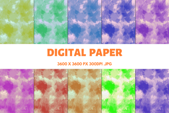 Retro Clouds Digital Papers Set 6