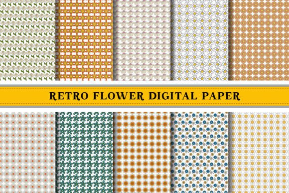 Retro Flower Digital Paper Pattern: A Strategic Tool for Creative and Professional Projects