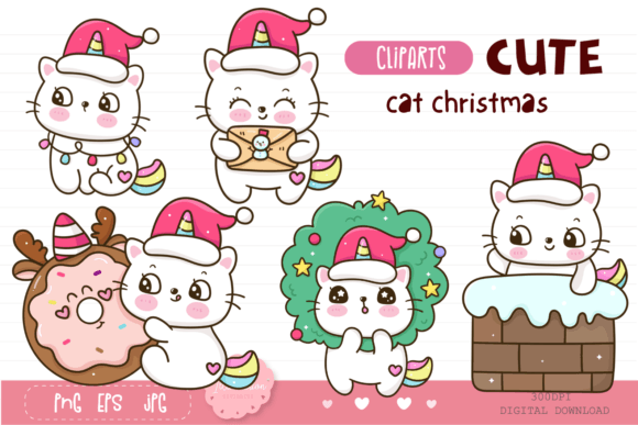 Unicorn Cat Christmas Animal Kawaii: A Festive and Adorable Design Trend