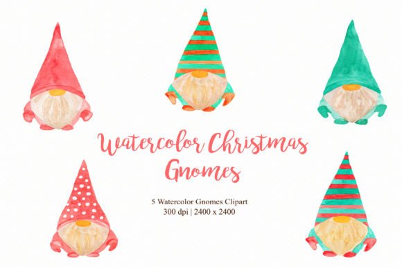 Watercolor Christmas Gnomes: A Versatile Asset for Creative and Commercial Projects